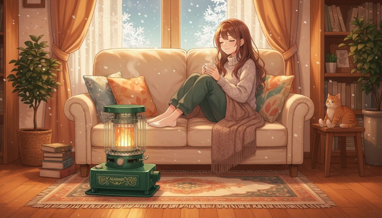 【ふるさと納税】アラジン ガスヒーターでおしゃれな冬支度！コードレスで家中どこでも暖かい